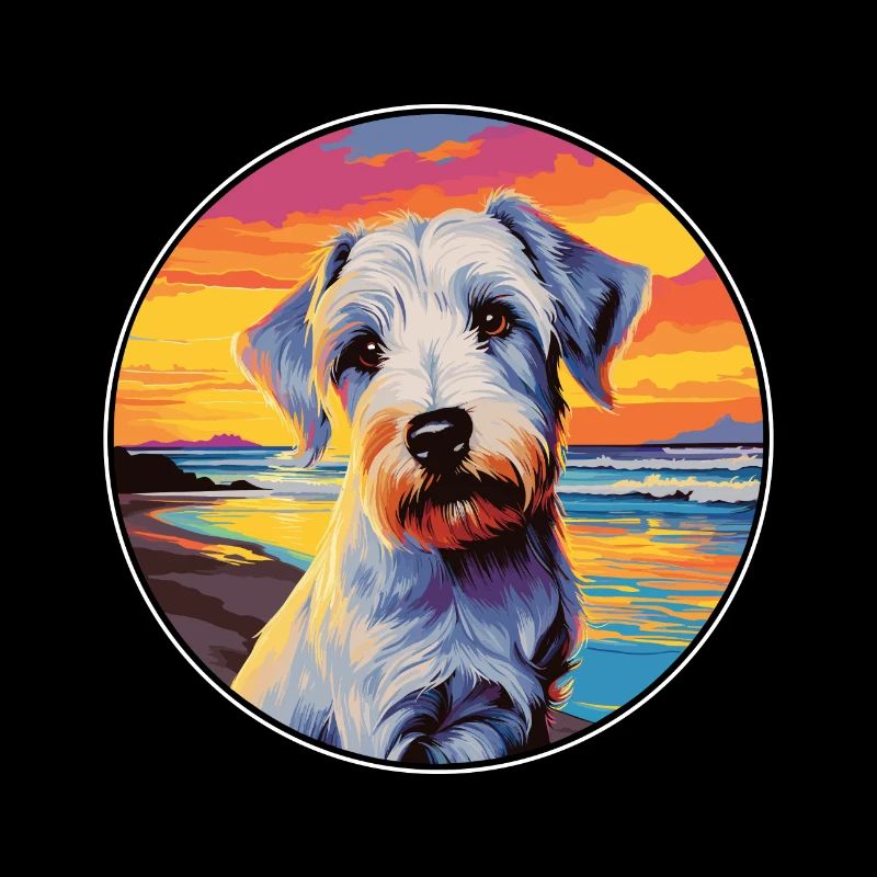Sealyham Terrier Hunderasse Bunte Karikatur Wasserc