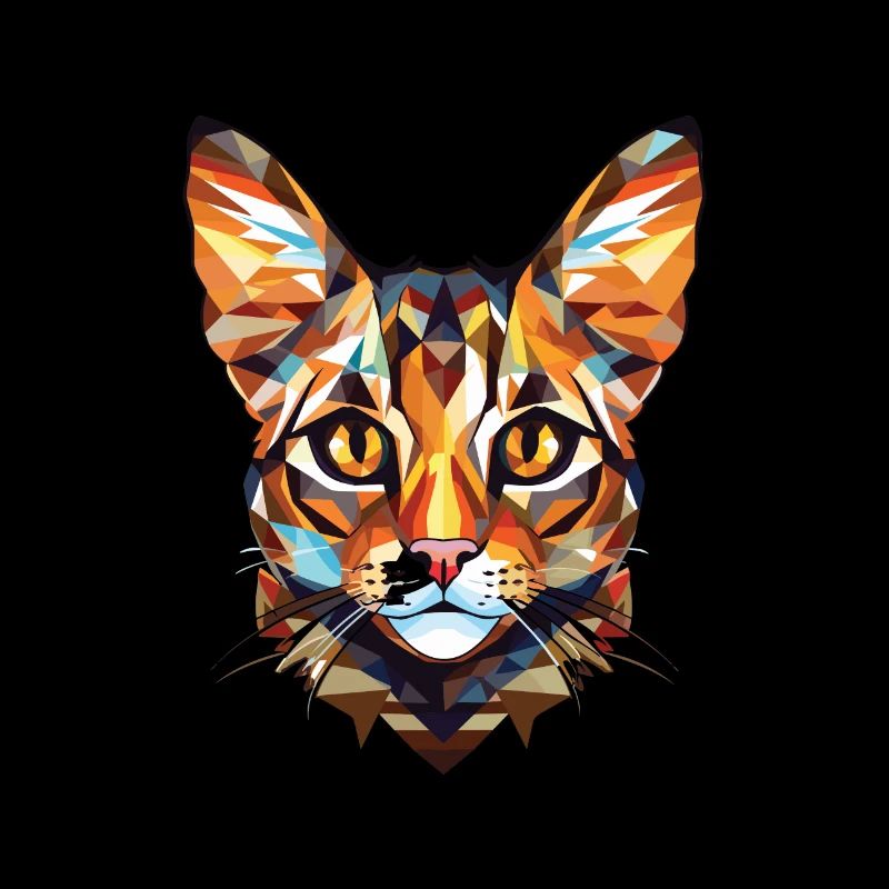Chat du Bengale aquarelle colorée Illustration animale
