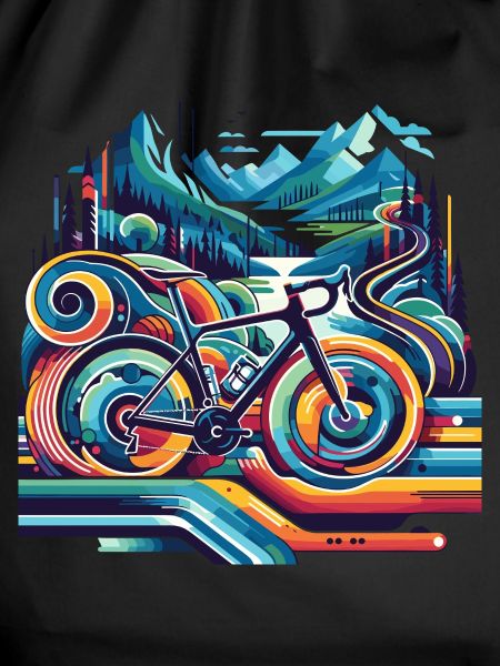 Bicycle with wavy lines