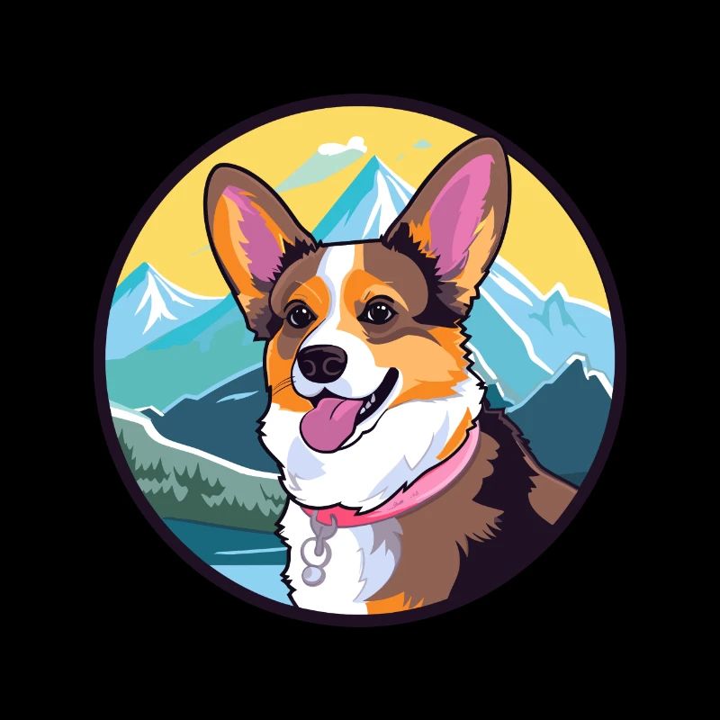 Strickjacke Welsh Corgi Hunderasse Karikatur Kawaii Wate