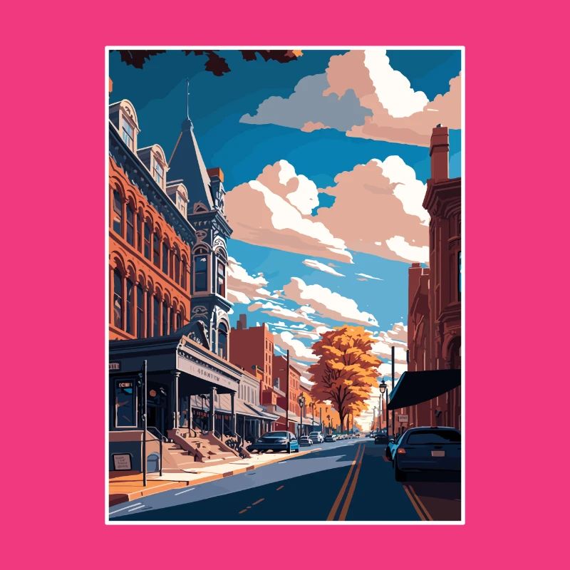 Affiche de voyage du comté de Lancaster en Pennsylvanie