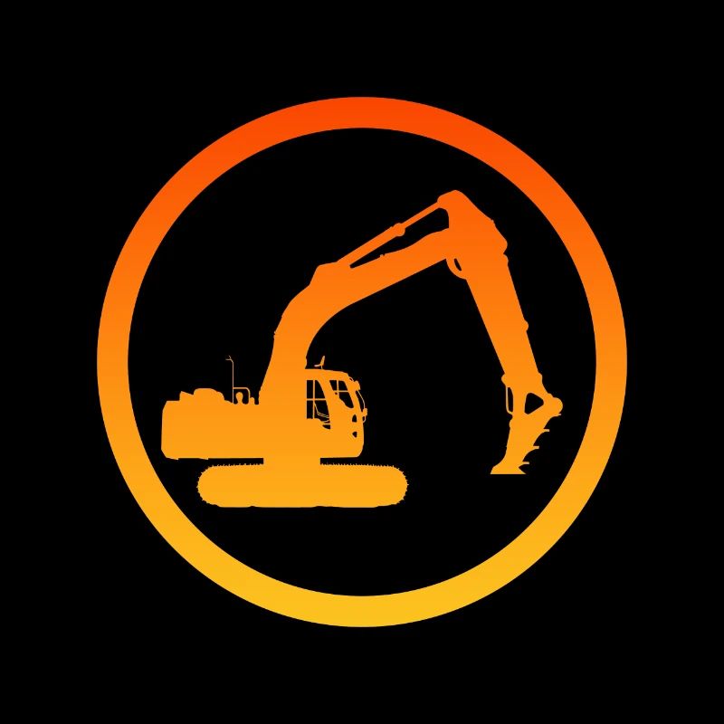 Baggerfahrer Baustelle Hausbau
