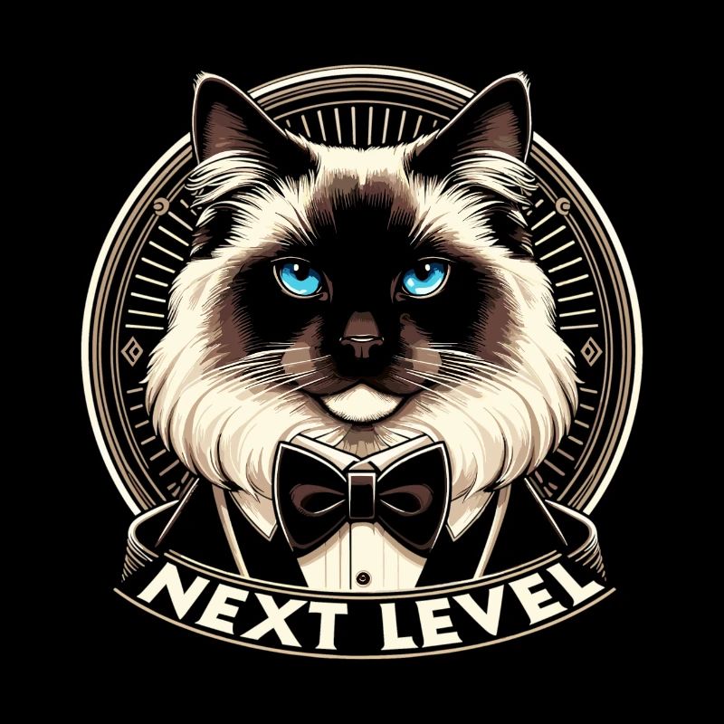 Chat Sacré de Birmanie Chat de Birmanie Cadeau de smoking