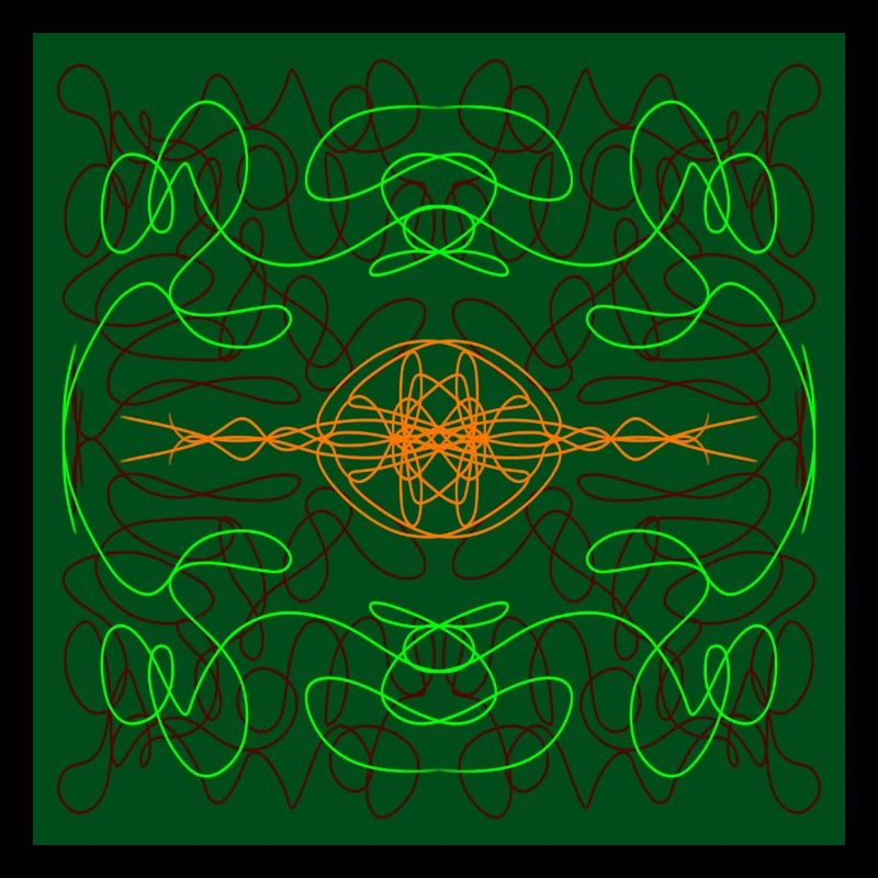 Green and orange abstract design
