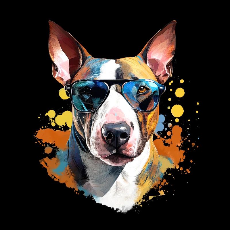 Bullterrier mit Sonnenbrille