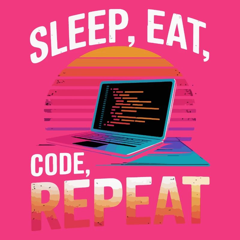 Schlaf Essen Code Wiederholen Geschenk Programmierer Entwickler