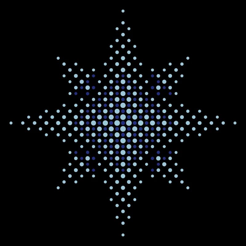 Christmas Star / Advent Star (Star / Dots / Blue)