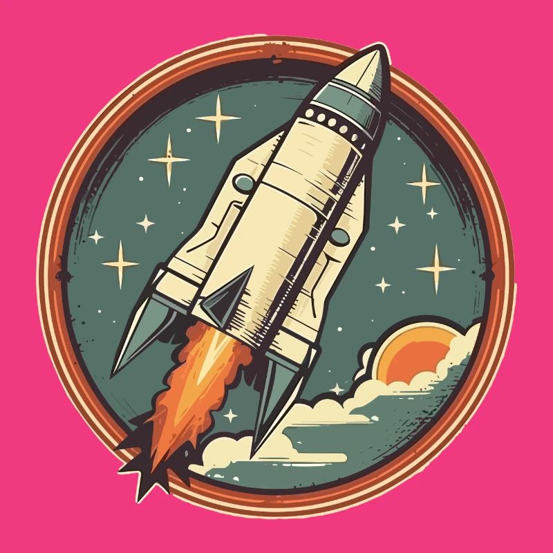 Fusée Rétro - Fusée Spatiale