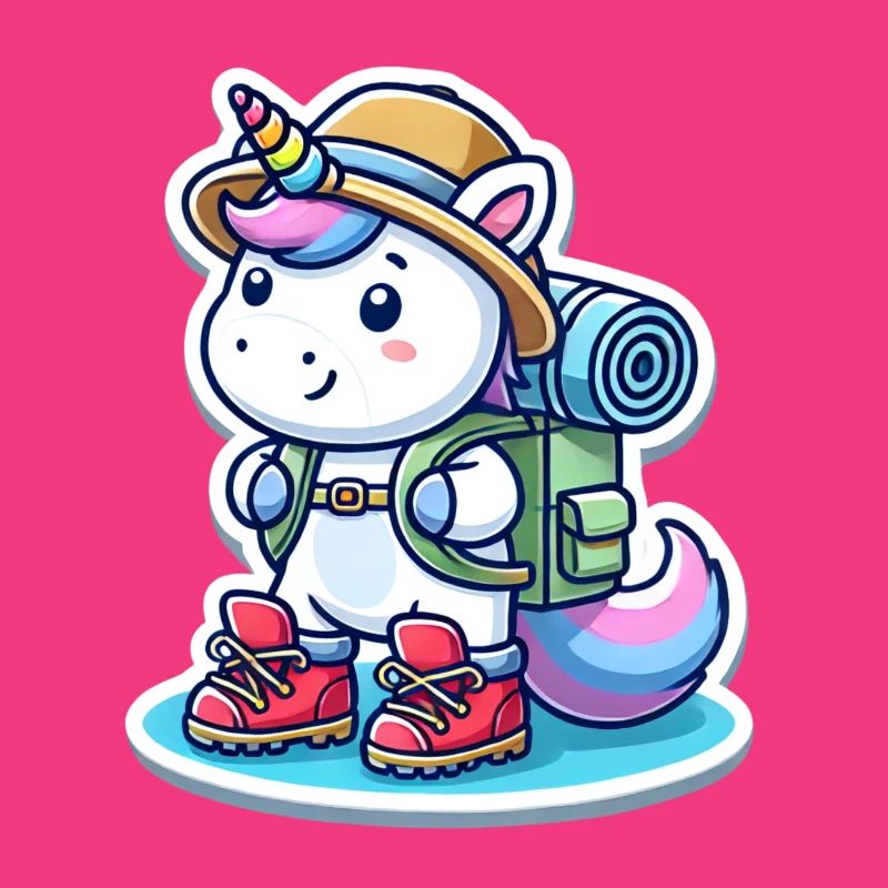 Abenteuer Einhorn mit Rucksack & Wanderschuhen