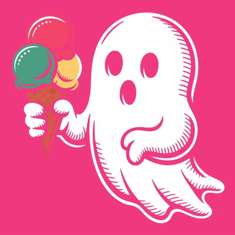 Geist mit Eiscreme Popart