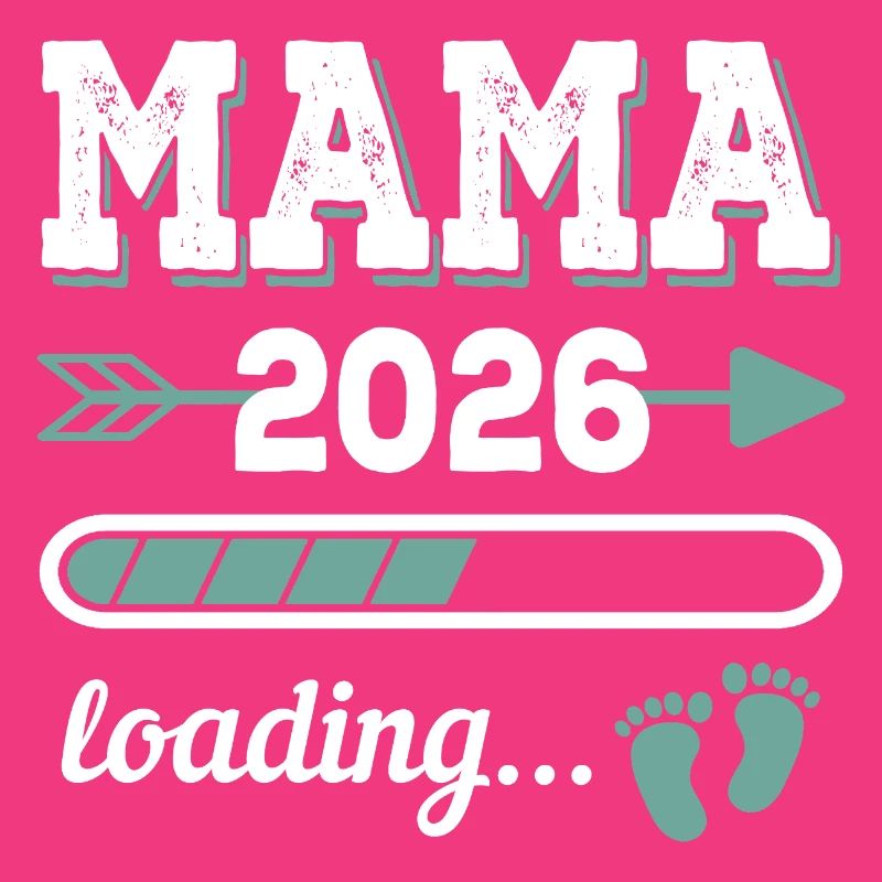 Mama 2026 Loading Werdender Mutter Geschenkidee