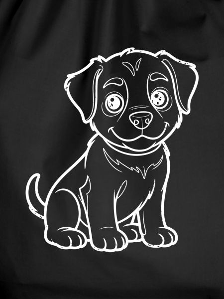 Happy puppy outline