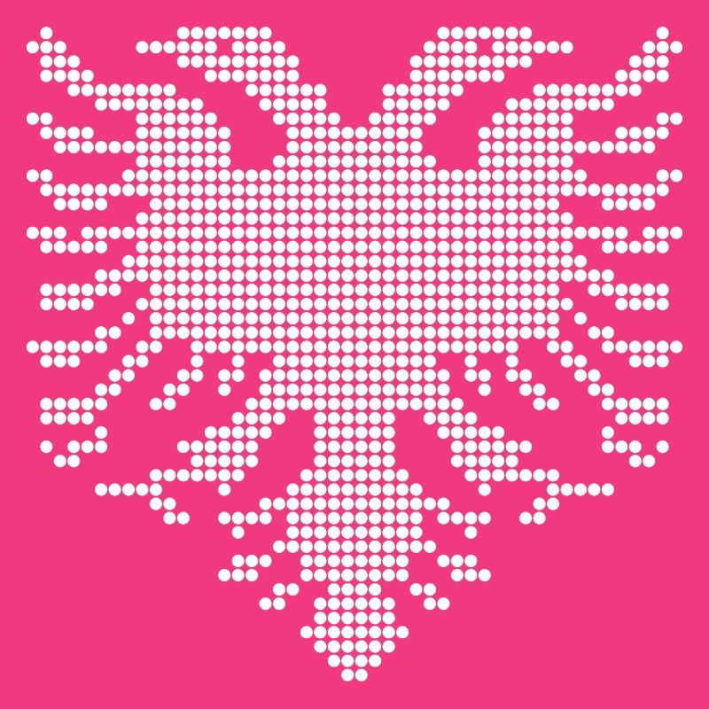 Albanian Double Headed Eagle Dotwork Emblem