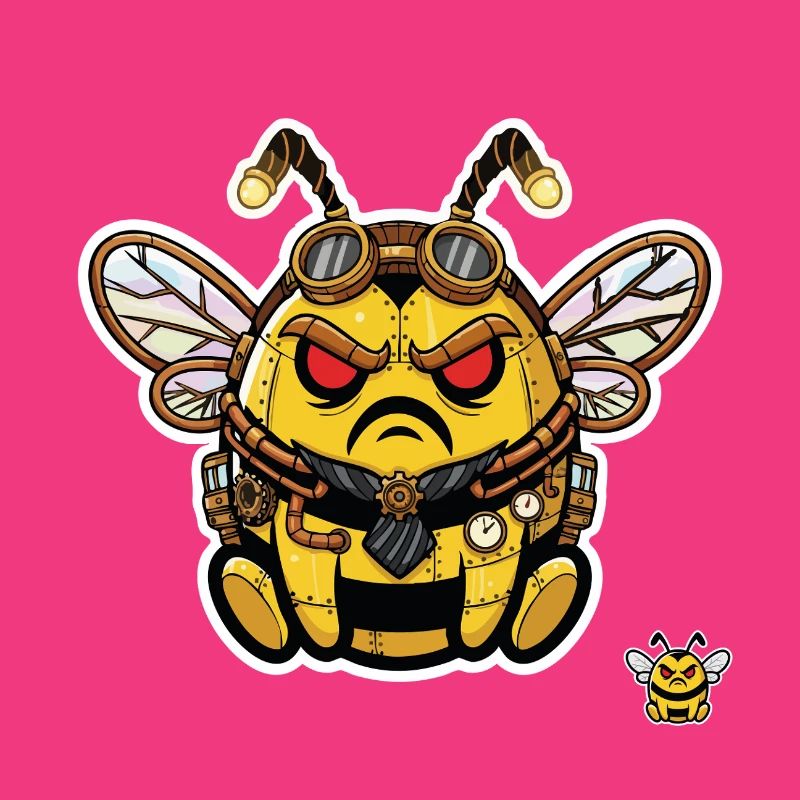 Bionic Edgy Steampunk Cyborg Bee