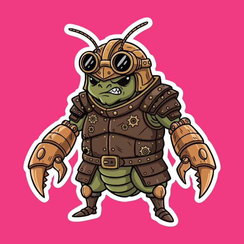 Steampunk Warrior Armored Praying Mantis