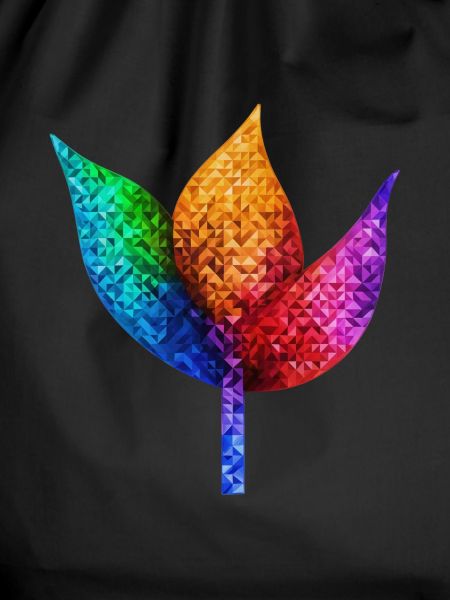 Regenbogengeometrisches Blatt