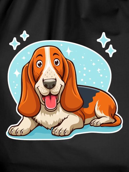 Basset Hound (hellblaue Sterne)