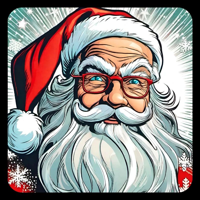 Witziger Weihnachtsmann mit Brille