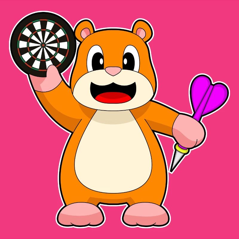 Cible de fléchettes de hamster