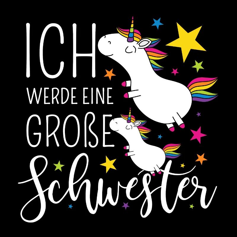 Große Schwester Einhorn Einhörner Geschwister