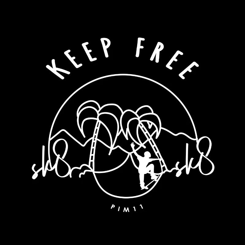 Skate - keepfree (blanc)