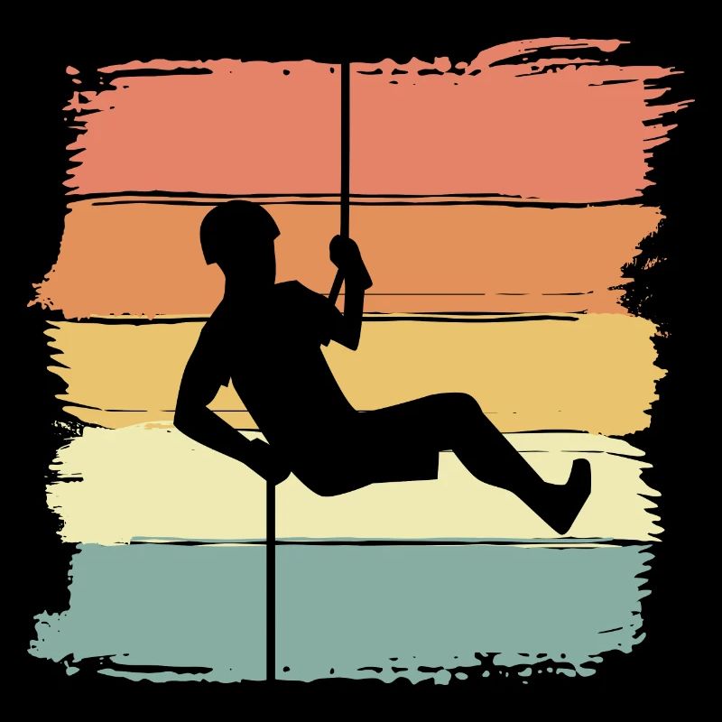 Abseiling retro vintage climbing Abseiling