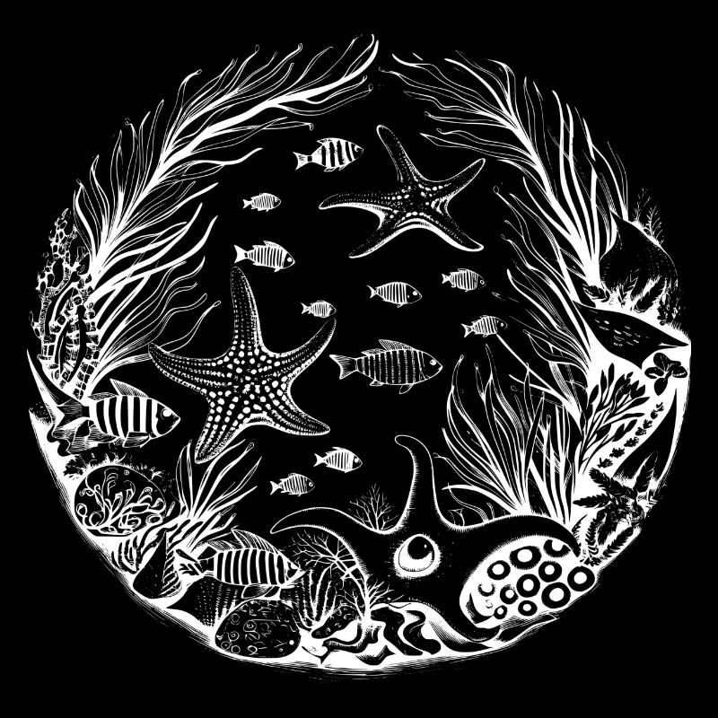 Sea pattern white
