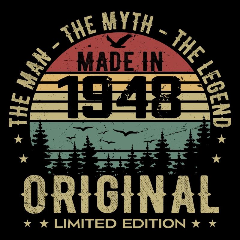 Original 1948 Retro 1948 Birthday Gift 1948