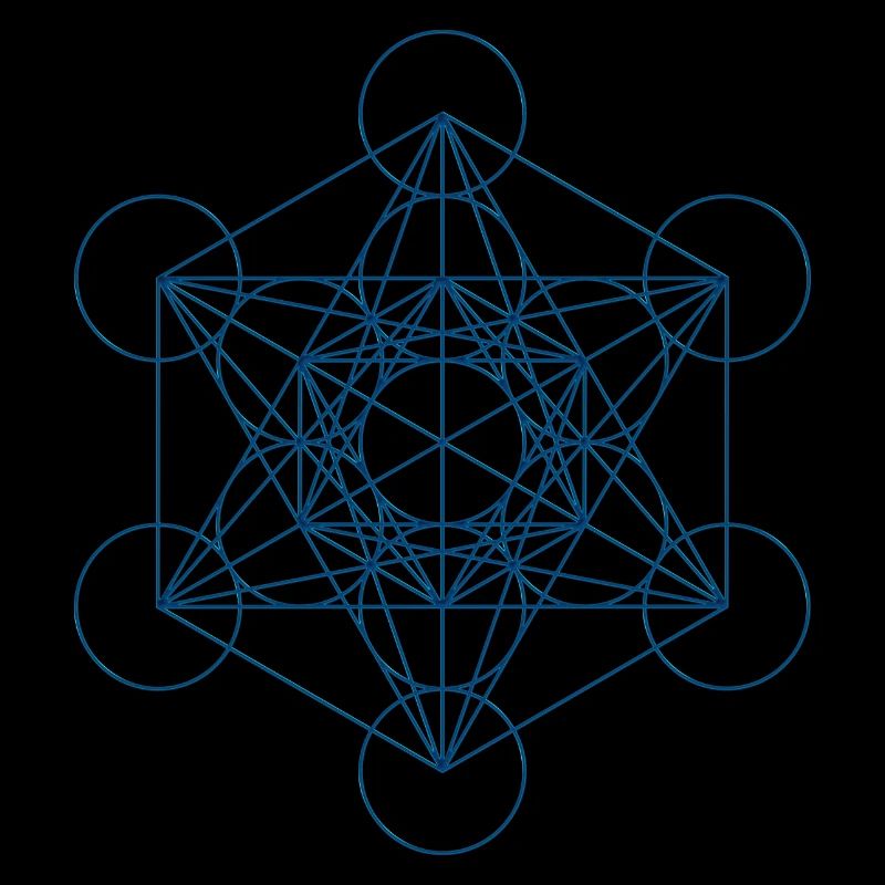 Metatron's Cube - blue