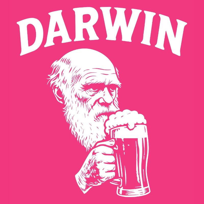 Darwin trinkt Bier