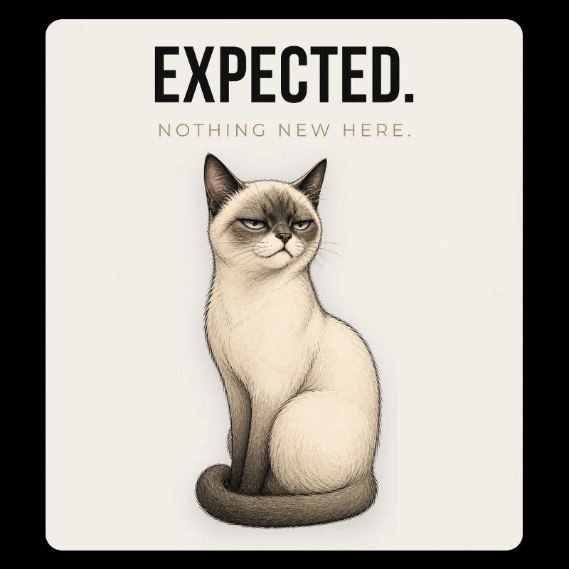 ATTENDU. Conception du mème humour sec du Noble Chat
