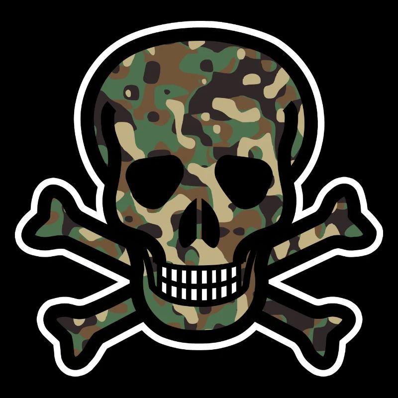 Skull Camouflage Pirate Tar pattern symbol
