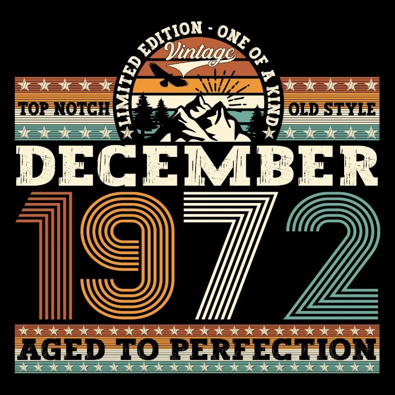 December Born 1972 50th birthday gift
