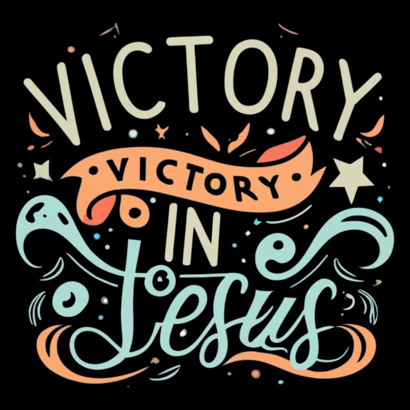 Victory in Jesus – Buntes Design