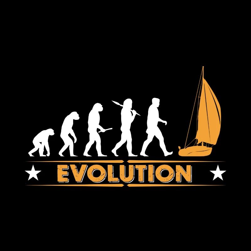 Evolution de la voile - orange/blanc