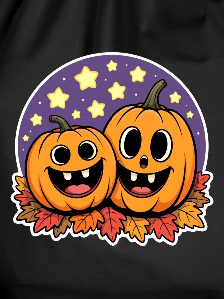 Two Happy Pumpkins Autumn