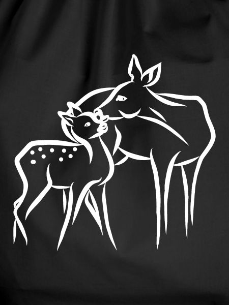 Roe deer with fawn