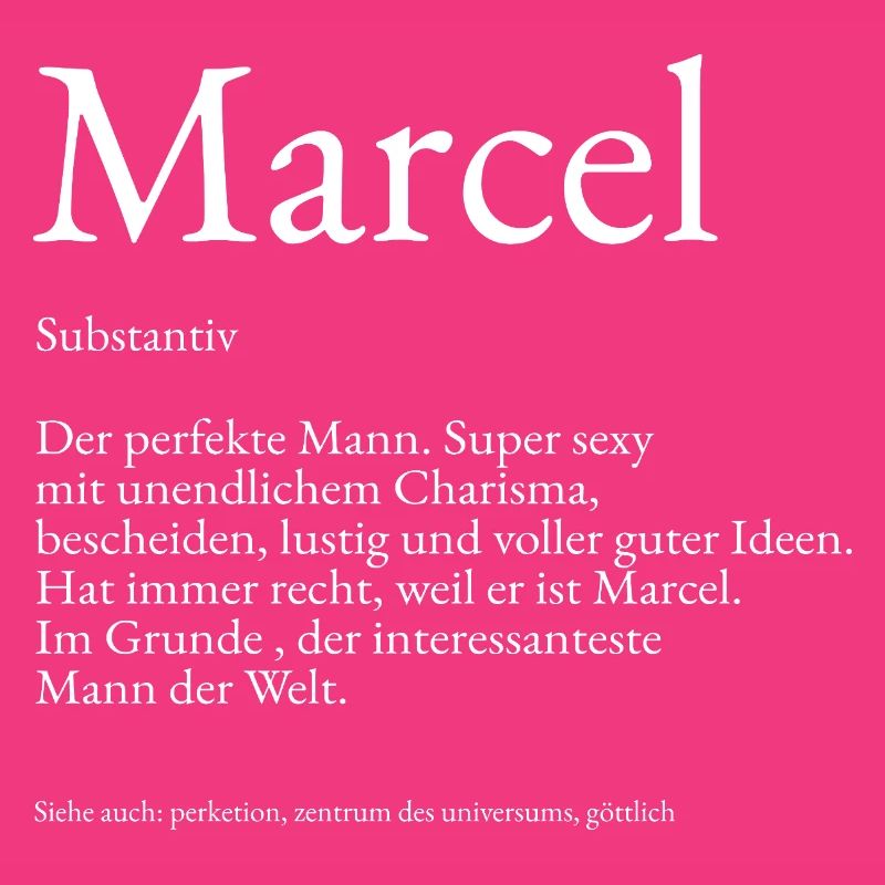 Marcel Dictionary explanation First name Marcel