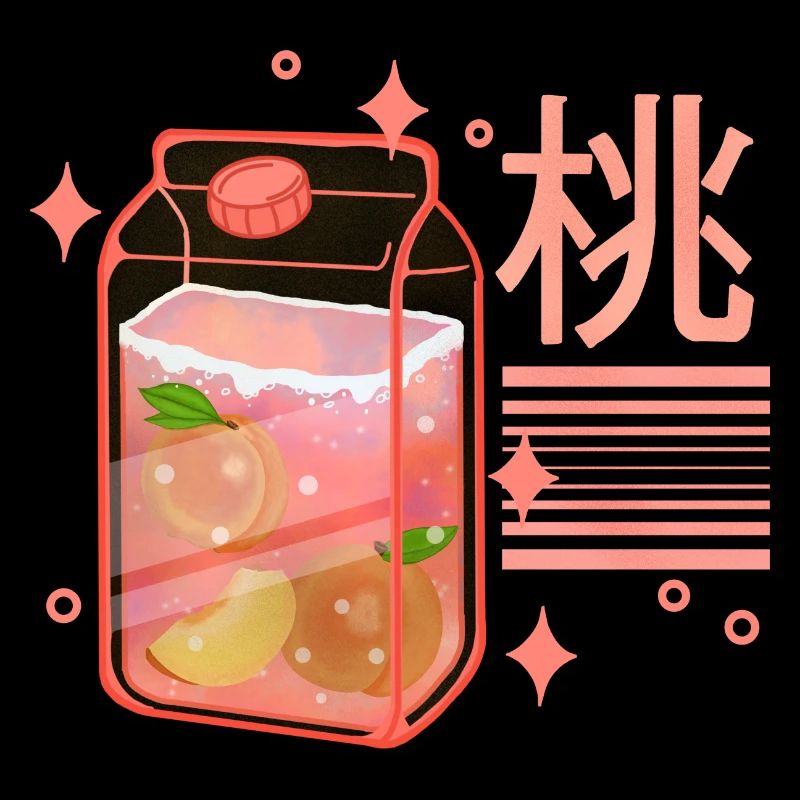Boisson à la pêche kawaii