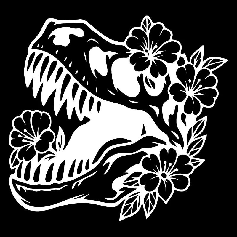 Blumen Dinosaurier Silhouette Design