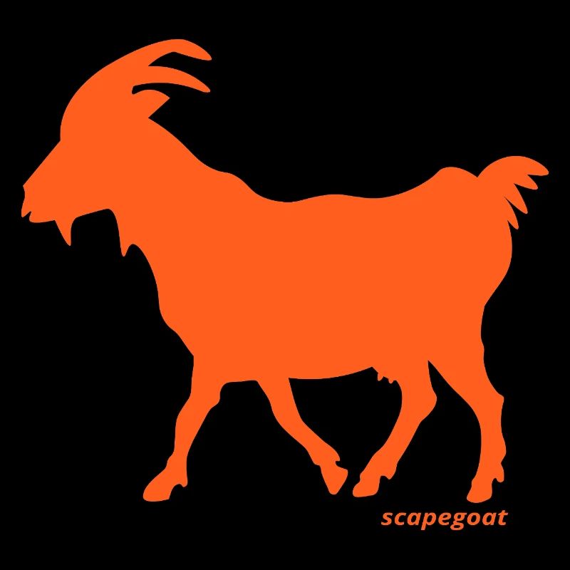 Ziege Sündenbock orange