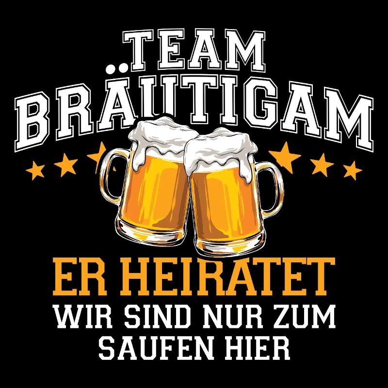 Bachelor Party Team Groom He's Getting Married - Drinking Beer
