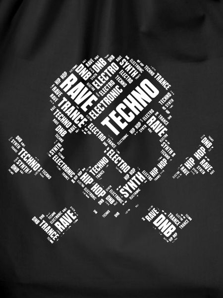 Techno Skull Wordcloud
