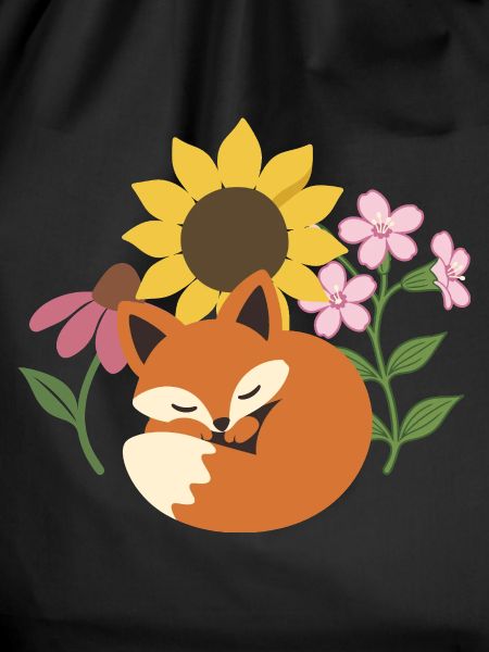 Schlafender Fuchs · Pflanzenillustration · Blumen