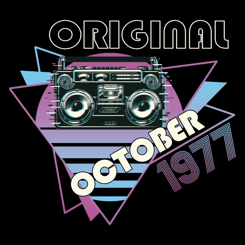 Millésime 1977 45e anniversaire Cadeau Cassette Rétro
