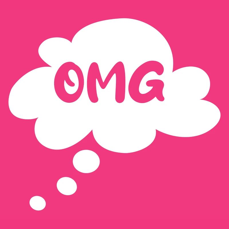 Dire OMG Cloud Pensée Bulle Parole Bulle Simple