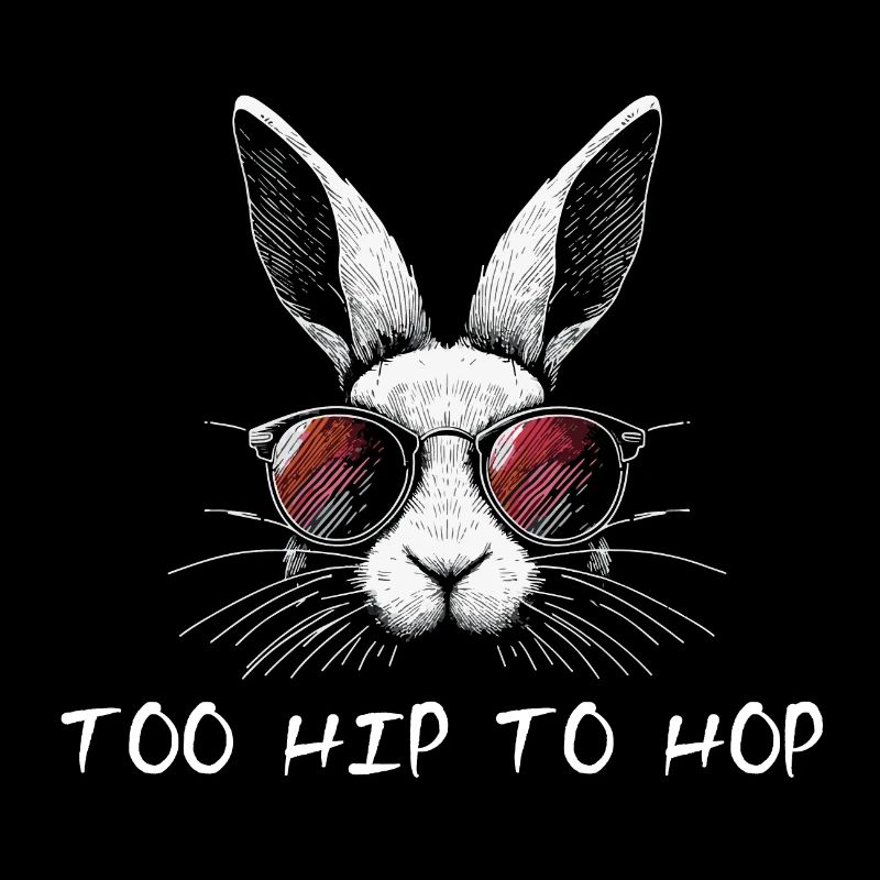 Too Hip To Hop Easter Bunny Funny Sayings Easter