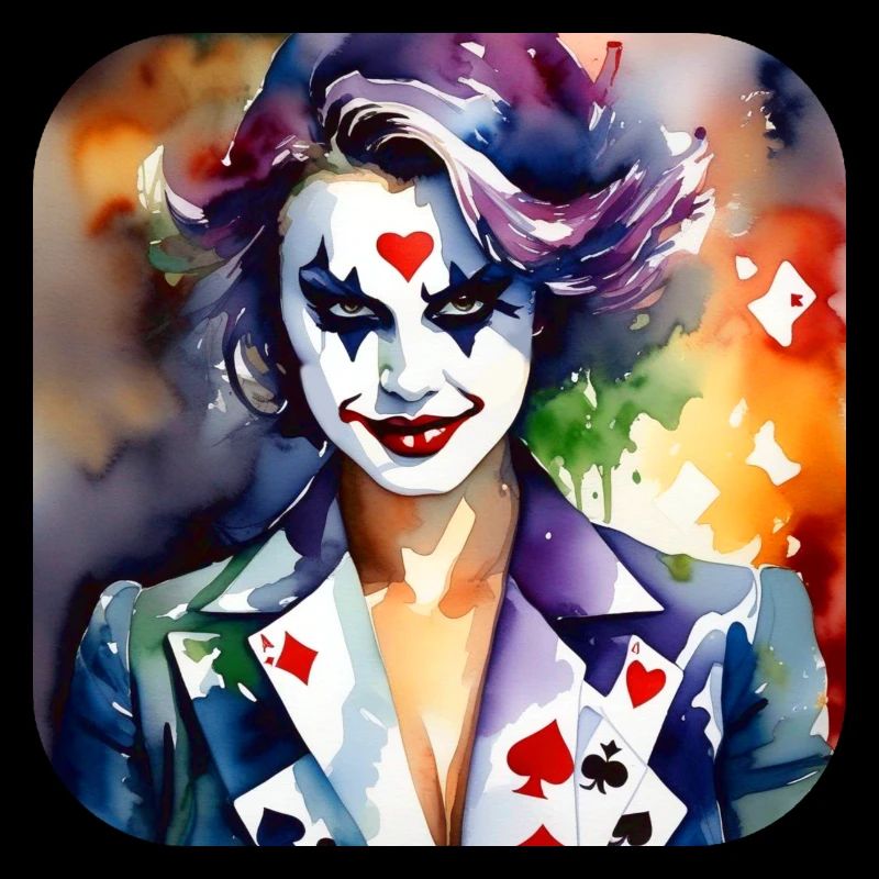 Cooles Harlequin Poker Gothic Mädchen