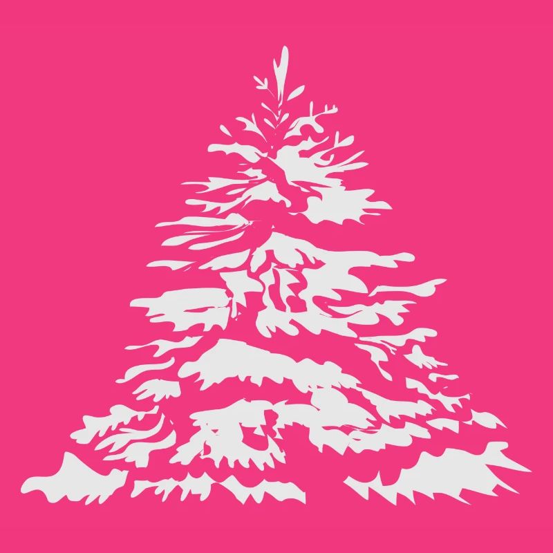 schneebedeckter Christbaum oder Tannenbaum