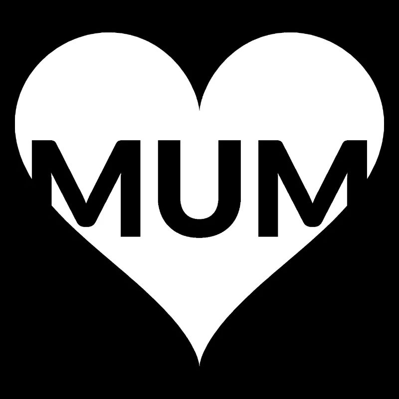 Heart with MUM lettering